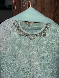 Pakistani Designer Mint Kurta with Garara