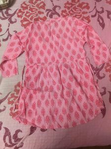 Pretty Pink Kurta with Unique Print