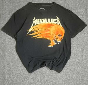 Metallica "Flame Skull" Single stich T-Shirt
