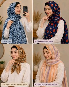 4 Colorful Scarves Bundle - Great Condition