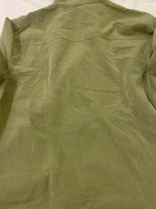 Olive Green Button-Up Shirt