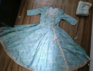 Beautiful Light Blue Printed Kurta Set