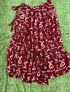Boho Red &amp; White Pattern skirt/pant