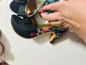 Floral Sandals multi colour one time used