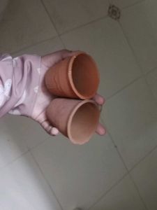 Set of 2 Terracotta Cups(mud cups)