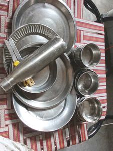 Kitchen steel set combo स्टील के बर्तन