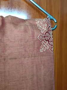 Elegant Maroon Embroidered Saree