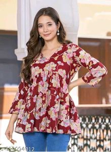 Floral Print Peplum Top
