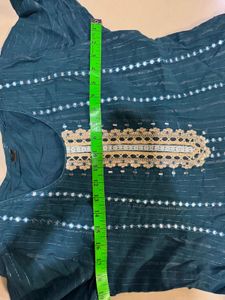 Elegant Teal Kurta Set with Sharara