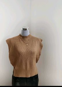 Sleeveless Knit Top - Stylish Layering Piece