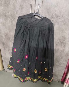 Navratri Embroidered black  Ethnic Skirt