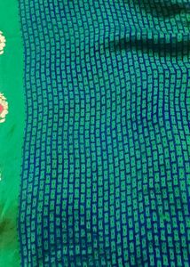 Golden💙Blue 💙Brasso Saree