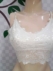 (1200)White Lace Bralette