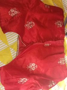 embroidered saree with ready blouse