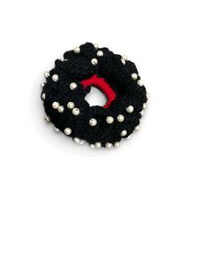 Chic Black Pearl Scrunchie