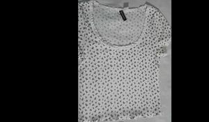 H&amp;M Lace Trimmed Top