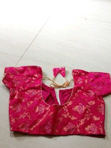 Elegant Pink Brocade Blouse