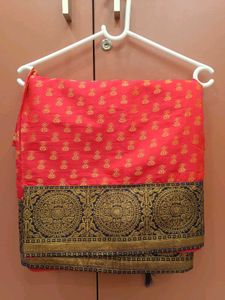 New/Unused Red Silk Saree