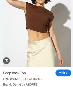 Chocolate Brown Backless Crop Top 🧸