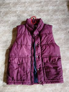 unisex Padded Burgundy Vest