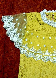 Elegant Yellow Lace Top💫