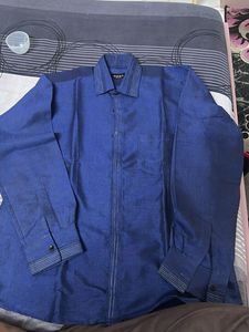 Men's Blue Long Sleeve Shirt
