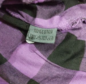 BFD checkered purple plaid shirt