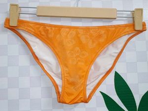 (1300)Orange Floral Bikini Bottom