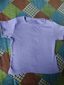 Lavender Ribbed T-Shirt