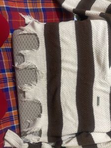 Striped V-Neck Distressed Sweater
