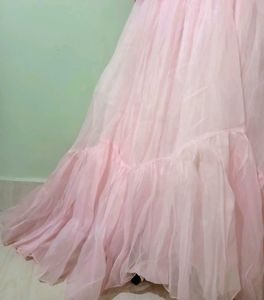 Designer Ball Gowm  Stunning Pink Tulle Gown with