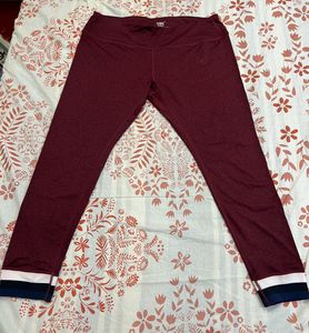 HRX Maroon Activewear Leggings