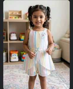 Striped Romper Dress for Girls