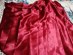 Maroon Satin Saree