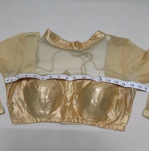 Beautiful Golden Net Designer Blouse
