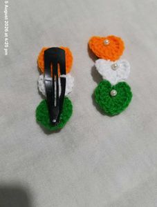Handmade Crochet Heart Hair Clips