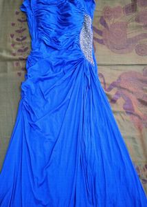 Royal Blue Ruched Gown