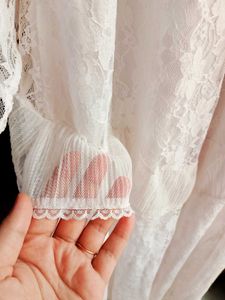 Lace Ruffle Maxi Dress by AMAGYAA