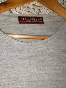 Gray Long Sleeve Top