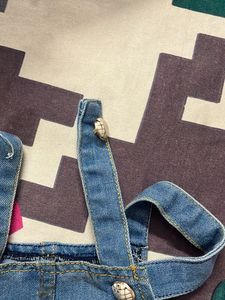 Denim Dress with Sparkly Appliques