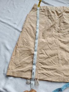 Tan Corduroy A-Line Skirt