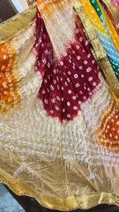 Art silk bandhej dupatta in multi colour ..only 3pcs available