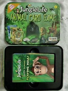JungleLife Animal Card Game with tin box