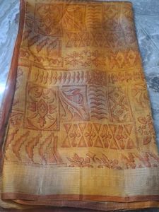 Vibrant Geometric Print Saree