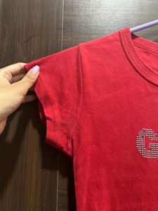 Red Girl Tshirt Top