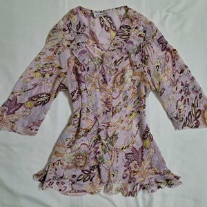 Y2k Vintage Forest Fairy Desi Chatpata Sheer Top