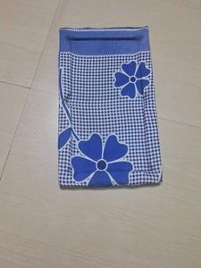 Cute Cat on Blue Floral Mat of 1