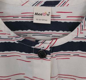 Striped Button-Up Dress for Girl kids