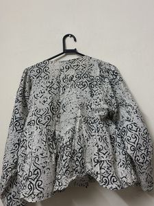 Bohemian Print Peplum Kurta