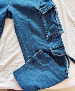 Denim Cargo Jeans